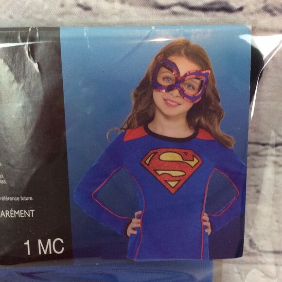 DC Superhero Girls Supergirl Costume Halloween Child's Size M/L Long Sleeve Top - Picture 8 of 12